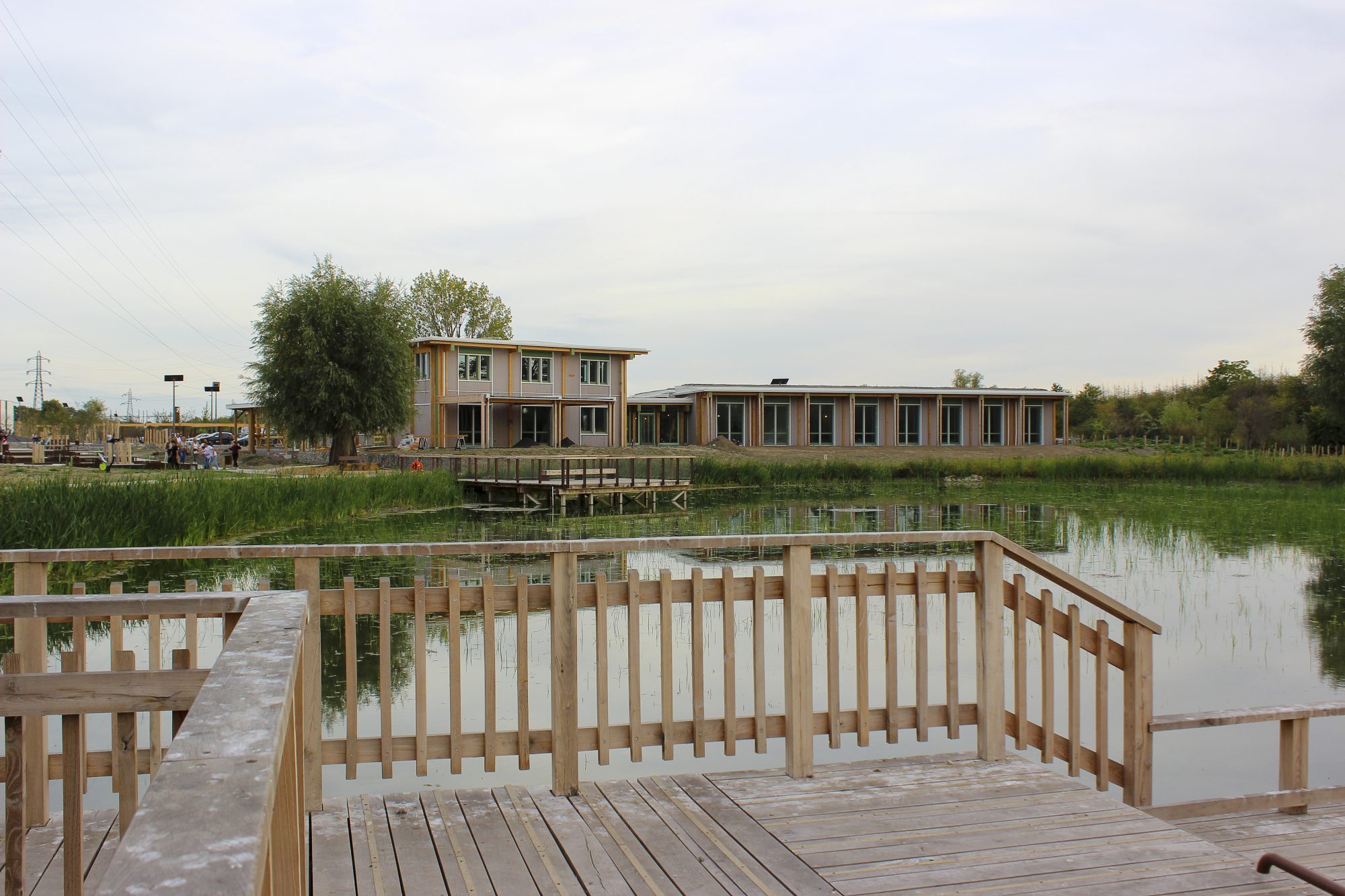 Étang vue de l'autre côté du ponton